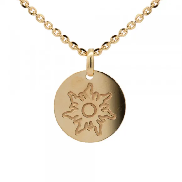 Colgante Medalla Mountain Plata Dorada Personalizable