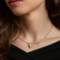 Colgante Medio Eguzkilore de Plata con láminas de Oro