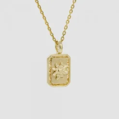 Colgante Mini Chapa Eguzkilore Plata Dorada Personalizable