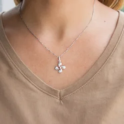 Colgante Mini Lauburu de Plata 17mm