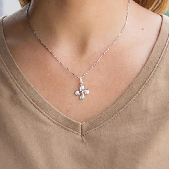 Colgante Mini Lauburu de Plata 17mm