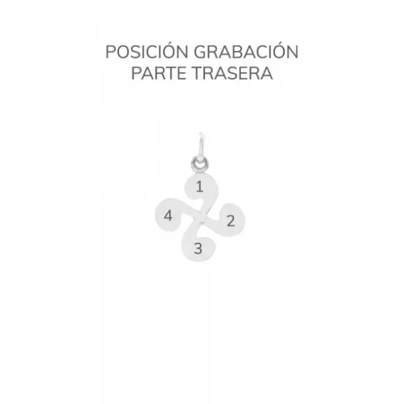 Colgante Mini Lauburu de Plata 17mm