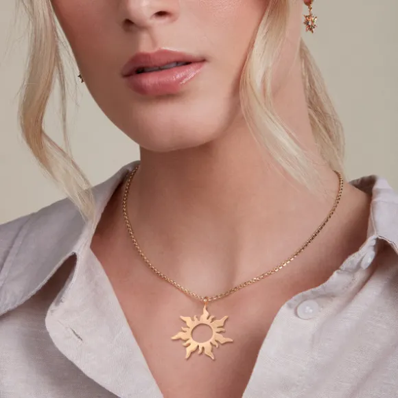 Colgante Mountain Handia Plata Dorada