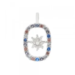 Colgante Muka Plata y Circonitas Multicolor