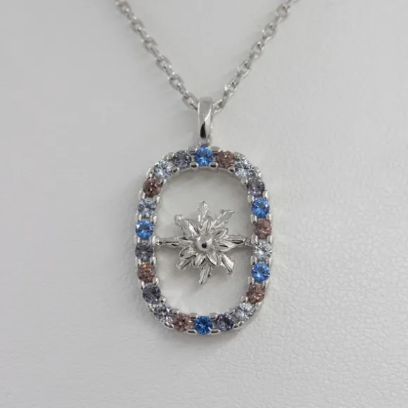 Colgante Muka Plata y Circonitas Multicolor