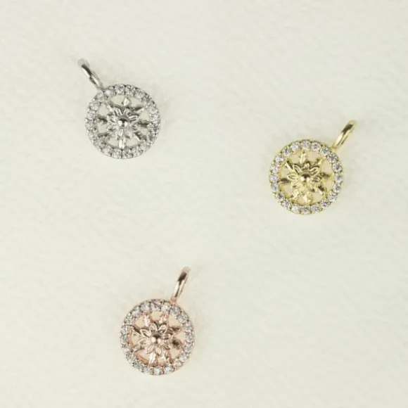 Colgante Orla Plata Dorada y Circonitas