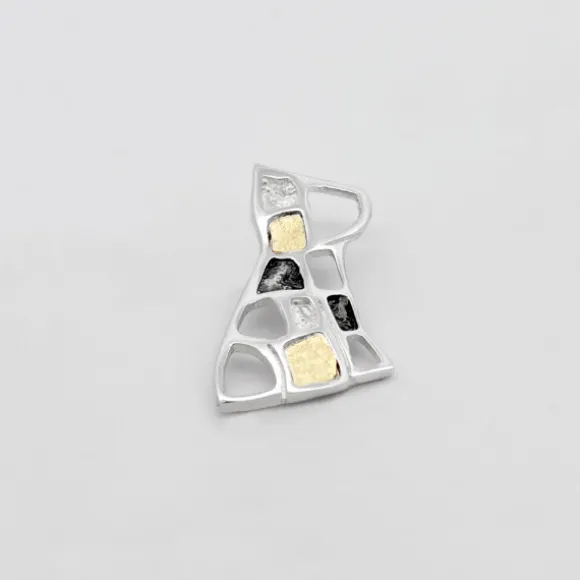 Colgante Puppy Plata con Lámina de Oro