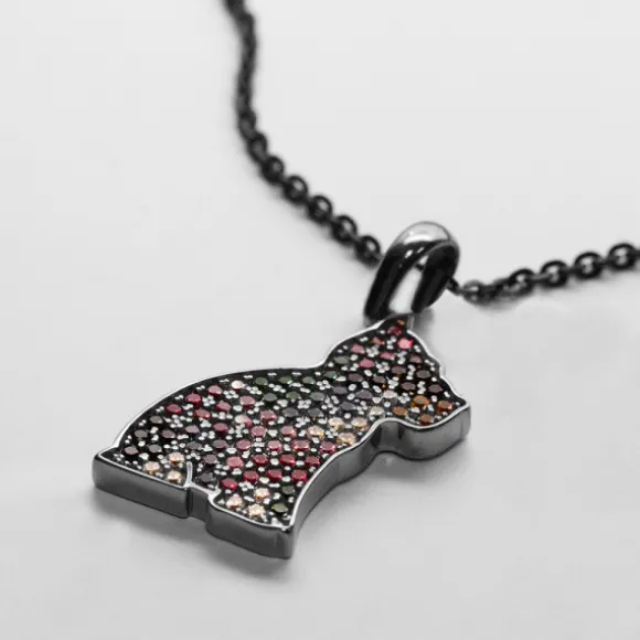 Colgante Puppy Rutenio y Circonitas Multicolor