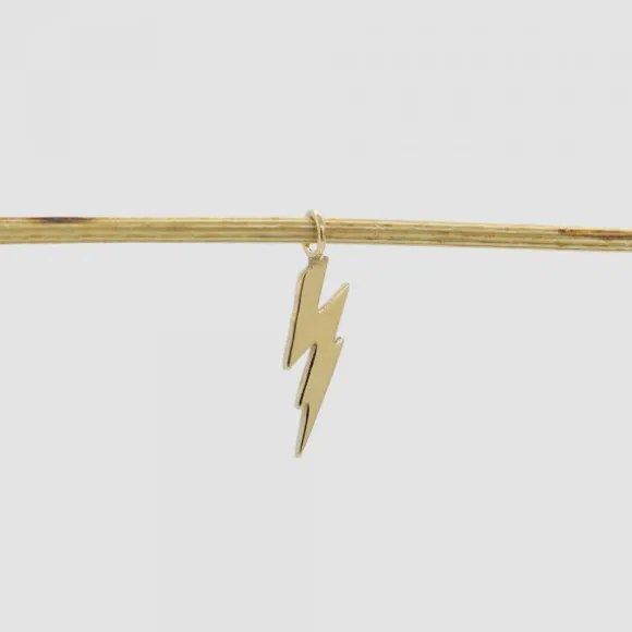 Colgante Rayo de Plata Dorada