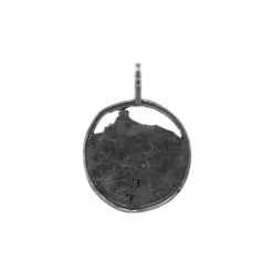 Colgante Redondo Gaztelugatxe Plata con Lámina de Oro