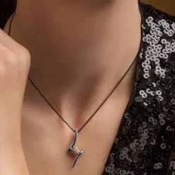 Colgante Tximist de Rutenio y Plata Rosa