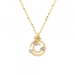 Colgante Zurrunbilo Plata Dorada y Circonitas