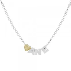 Gargantilla 3 Iniciales Plata y Motivo a Elegir