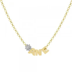 Gargantilla 3 Iniciales Plata Dorada y Motivo a Elegir