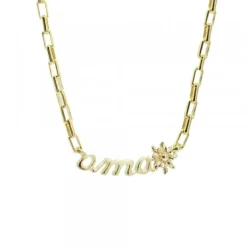 Gargantilla Ama Bayona Plata Dorada