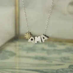 Gargantilla Ama Iniciales Plata con Motivo a Elegir