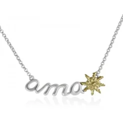 Gargantilla Ama Plata y Eguzkilore Dorado