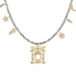 Gargantilla Barandilla Concha Plata Dorada Motivos