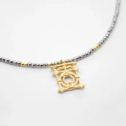 Gargantilla Barandilla La Concha Dorada y Hematites