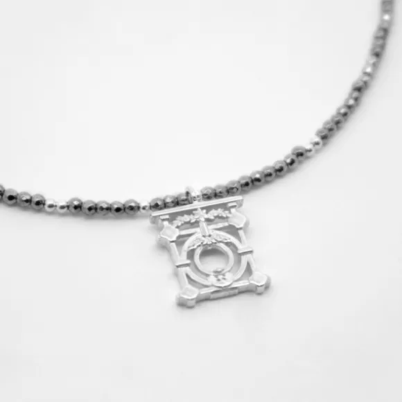 Gargantilla Barandilla La Concha Plata y Hematites