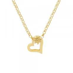 Gargantilla Bihotza Plata Dorada