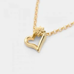 Gargantilla Bihotza Plata Dorada