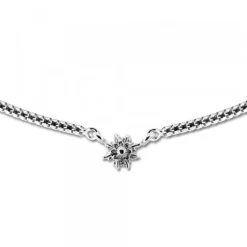 Gargantilla de Plata con 3 Eguzkilore y Cadena Semirígida