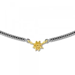 Gargantilla de Plata con 3 Eguzkilore y Cadena Semirígida