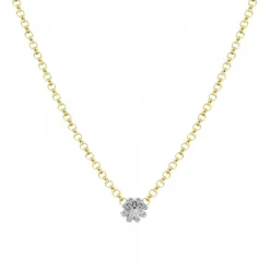 Gargantilla de Plata Dorada con Motivo a Elegir