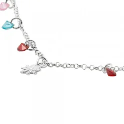 Gargantilla Eguzkilore de Plata con Cristales Multicolor