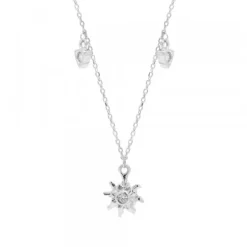 Gargantilla Eguzkilore Oro Blanco y Brillantes