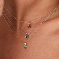 Gargantilla Enea Oro Rosa y Rubí