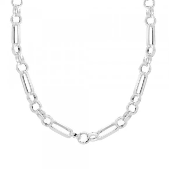 Gargantilla Eslabones 3+1 Plata