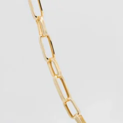 Gargantilla Eslabones Alargados Plata Dorada