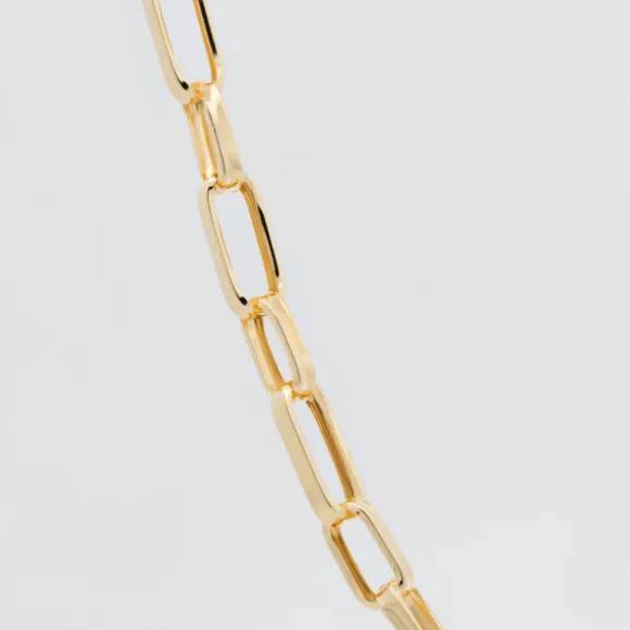 Gargantilla Eslabones Alargados Plata Dorada