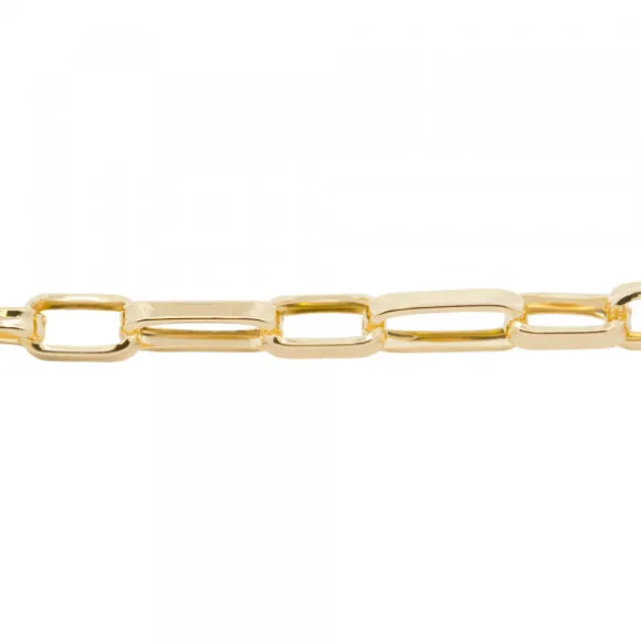 Gargantilla Eslabones Alargados Plata Dorada