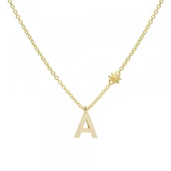 Gargantilla Inicial Oro con Cadena 40cm