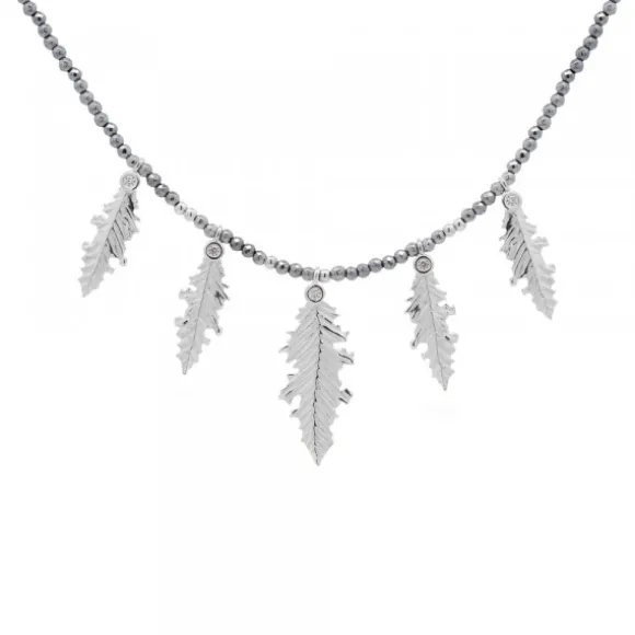 Gargantilla Mari Hematites Plata