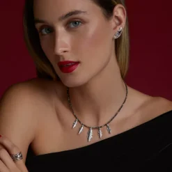 Gargantilla Mari Hematites Plata