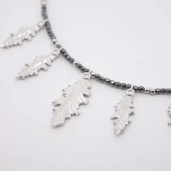 Gargantilla Mari Hematites Plata