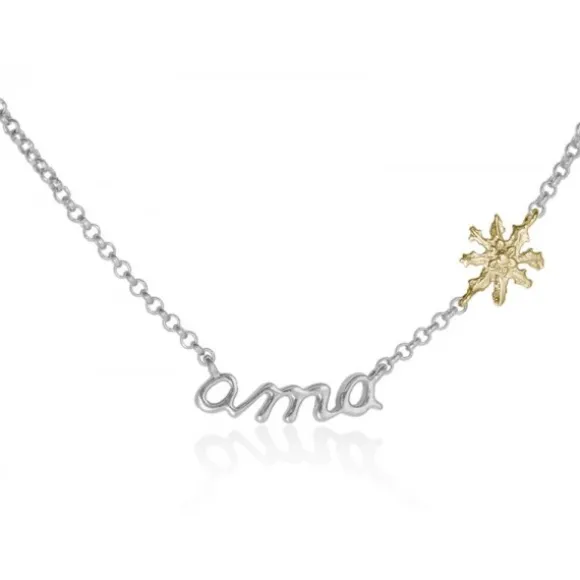 Gargantilla Mini Ama Plata y Eguzkilore Dorado