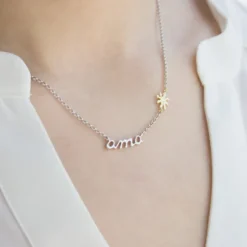 Gargantilla Mini Ama Plata y Eguzkilore Dorado