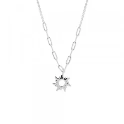 Gargantilla Mountain de Plata Eslabón Alargado