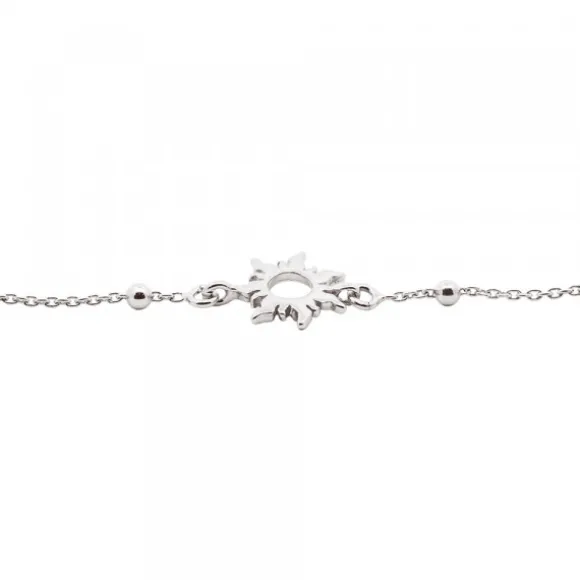 Gargantilla Mountain de Plata con Cadena de Bolitas