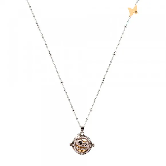 Llamador de Ángeles Bebé con Bola Dorada y Cadena