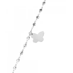 Llamador de Ángeles Bola Plateada y Mariposa