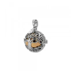 Llamador de Ángeles Árbol de la Vida Dorado con Mariposa Personalizable