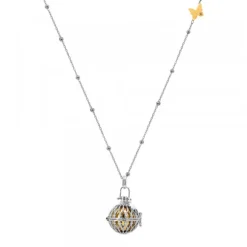 Llamador de Ángeles Rombos con Bola Dorada y Mariposa Personalizable