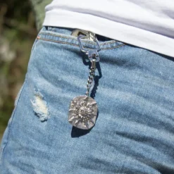 Llavero Chapa Eguzkilore Plata Personalizable