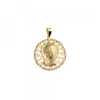 Medalla Calada Virgen Niña Oro 18mm Personalizable